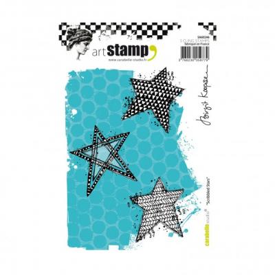Carabelle Studio cling stamp - scribbled stars by Birgit Koopsen Sterne